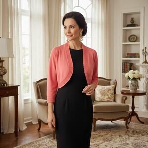 Jessica Howard Pink Bolero Size L NWT – Versatile Layering Piece